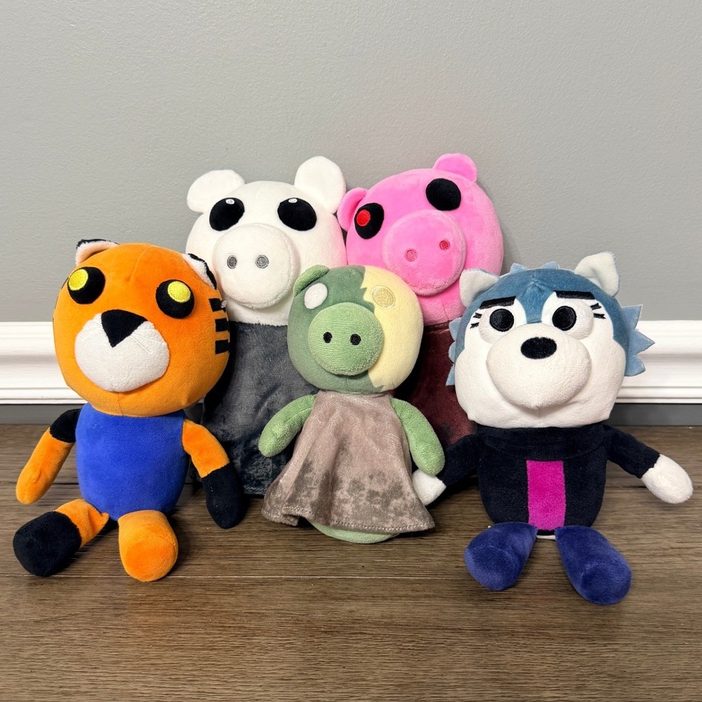 Roblox Piggy Plush Lot 5pc Tigry Willow Zizzy MiniToon Gaming Collectible Toys